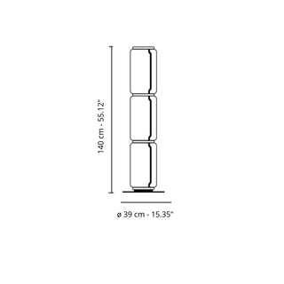 Flos Noctambule Floor 3 Low Cylinders floor lamp - Buy now on ShopDecor - Discover the best products by FLOS design