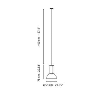 Flos Noctambule Suspension 1 Low Cylinder and Bowl suspension lamp - Buy now on ShopDecor - Discover the best products by FLOS design