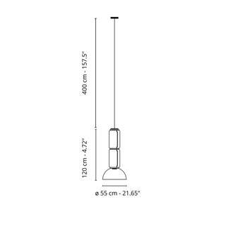 Flos Noctambule Suspension 2 Low Cylinders and Bowl suspension lamp - Buy now on ShopDecor - Discover the best products by FLOS design