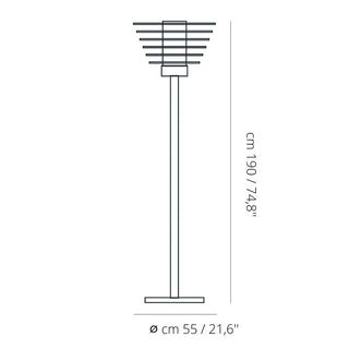 FontanaArte 0024 large transparent floor lamp by Gio Ponti - Buy now on ShopDecor - Discover the best products by FONTANAARTE design