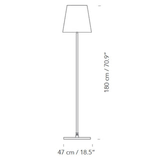 FontanaArte 3247 large nickel-white floor lamp by Archivio Storico FontanaArte - Buy now on ShopDecor - Discover the best products by FONTANAARTE design