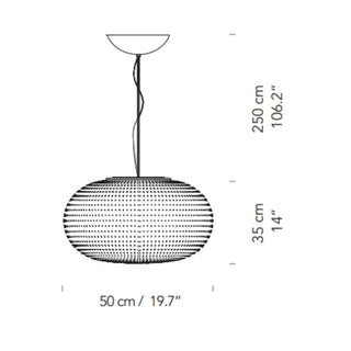 FontanaArte Bianca large white suspension lamp by Matti Klenell - Buy now on ShopDecor - Discover the best products by FONTANAARTE design