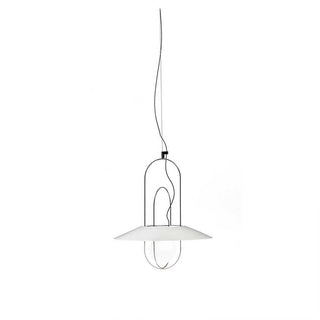 FontanaArte Setareh Glass small LED suspension lamp White Black - Buy now on ShopDecor - Discover the best products by FONTANAARTE design