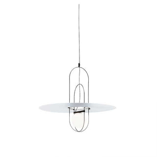 FontanaArte Setareh METAL medium LED suspension lamp White Black - Buy now on ShopDecor - Discover the best products by FONTANAARTE design