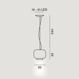 Foscarini Chouchin 3 dimmable suspension lamp grey - Buy now on ShopDecor - Discover the best products by FOSCARINI design