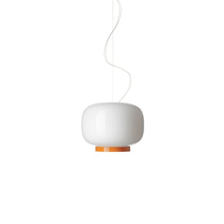 Foscarini Chouchin 1 Reverse dimmable suspension lamp white with orange border - Buy now on ShopDecor - Discover the best products by FOSCARINI design