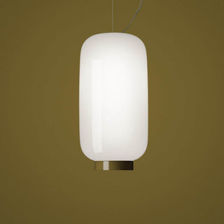 Foscarini Chouchin 2 Reverse dimmable suspension lamp white with green border - Buy now on ShopDecor - Discover the best products by FOSCARINI design