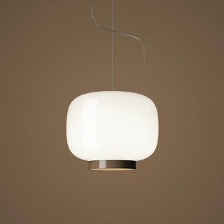 Foscarini Chouchin 3 Reverse dimmable suspension lamp white with grey border - Buy now on ShopDecor - Discover the best products by FOSCARINI design