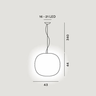 Foscarini Gem dimmable suspension lamp white - Buy now on ShopDecor - Discover the best products by FOSCARINI design