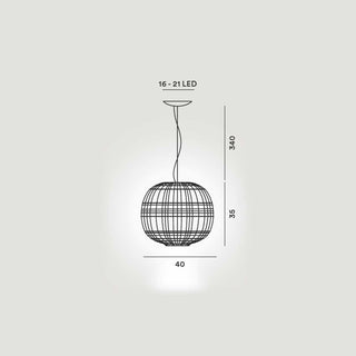 Foscarini Tartan LED dimmable suspension lamp - Buy now on ShopDecor - Discover the best products by FOSCARINI design