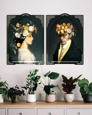 Ibride Galerie de Portraits Marla/Abel tray/picture 45x62.5 cm - 18x25 in - Buy now on ShopDecor - Discover the best products by IBRIDE design