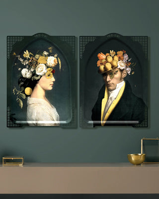 Ibride Galerie de Portraits Marla/Abel tray/picture 45x62.5 cm - 18x25 in - Buy now on ShopDecor - Discover the best products by IBRIDE design