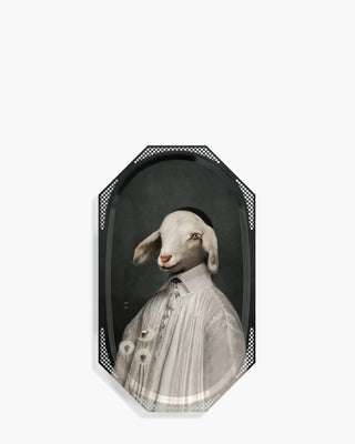 Ibride Galerie de Portraits L'agneau/Le Renard tray/picture 34x57 cm - 13x22 in L'Agneau - Buy now on ShopDecor - Discover the best products by IBRIDE design