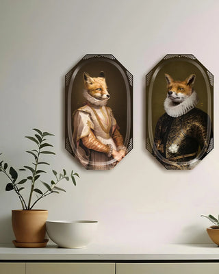 Ibride Galerie de Portraits L'agneau/Le Renard/Agathe tray/picture 34x57 cm - 13x22 in - Buy now on ShopDecor - Discover the best products by IBRIDE design