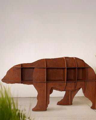 Ibride Junior bear bookcase corten steel - Buy now on ShopDecor - Discover the best products by IBRIDE design