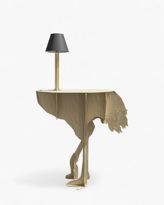 Ibride Mobilier de Compagnie Diva Lucia ostrich wall console in oak wood with light - Buy now on ShopDecor - Discover the best products by IBRIDE design
