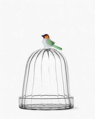 Ichendorf Animal Farm optic dome with dish bird d. 11 cm. - 4.33 in. - Buy now on ShopDecor - Discover the best products by ICHENDORF design