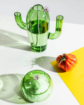 Ichendorf Desert Plants jug green cactus with pink flower - Buy now on ShopDecor - Discover the best products by ICHENDORF design