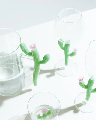 Ichendorf Desert Plants stemmed glass cactus matt green by Alessandro Baldereschi - Buy now on ShopDecor - Discover the best products by ICHENDORF design