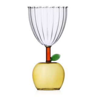 Ichendorf Fruits & Flowers stemmed glass apple yellow by Alessandra Baldereschi - Buy now on ShopDecor - Discover the best products by ICHENDORF design