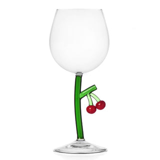 Ichendorf Fruits & Flowers stemmed glass by Alessandra Baldereschi Cherries - Buy now on ShopDecor - Discover the best products by ICHENDORF design