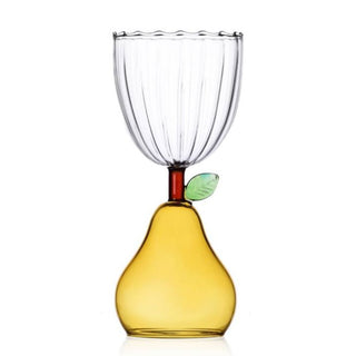 Ichendorf Fruits & Flowers stemmed glass pear/apple Ichendorf Yellow Pear - Buy now on ShopDecor - Discover the best products by ICHENDORF design