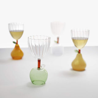 Ichendorf Fruits & Flowers stemmed glass apple yellow by Alessandra Baldereschi - Buy now on ShopDecor - Discover the best products by ICHENDORF design