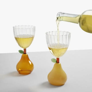 Ichendorf Fruits & Flowers stemmed glass pear/apple - Buy now on ShopDecor - Discover the best products by ICHENDORF design