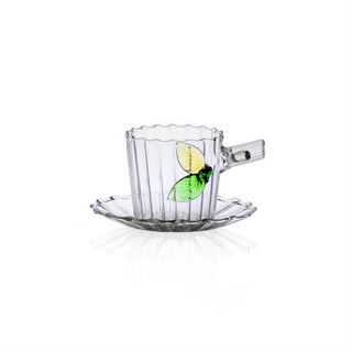 Ichendorf Greenwood coffee cup with saucer leaves - Buy now on ShopDecor - Discover the best products by ICHENDORF design