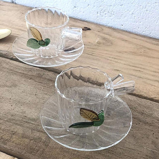 Ichendorf Greenwood coffee/tea cup with saucer leaves - Buy now on ShopDecor - Discover the best products by ICHENDORF design