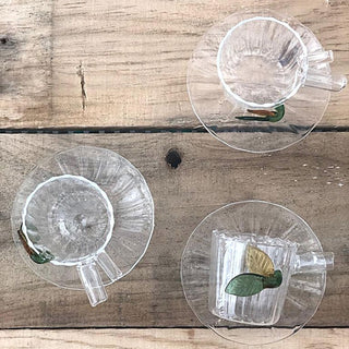 Ichendorf Greenwood coffee/tea cup with saucer leaves - Buy now on ShopDecor - Discover the best products by ICHENDORF design