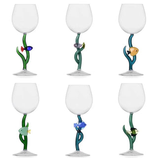 Ichendorf Marine Garden set 6 stemmed glasses mix - Buy now on ShopDecor - Discover the best products by ICHENDORF design