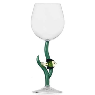 Ichendorf Marine Garden stemmed glass with fish Amber - Buy now on ShopDecor - Discover the best products by ICHENDORF design
