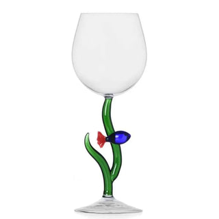 Ichendorf Marine Garden stemmed glass with fish Red - Buy now on ShopDecor - Discover the best products by ICHENDORF design