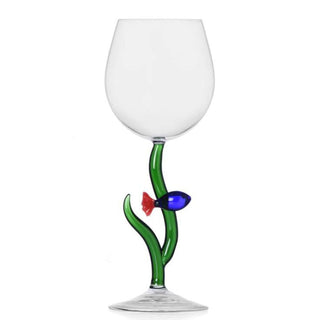 Ichendorf Marine Garden stemmed glass with fish Red - Buy now on ShopDecor - Discover the best products by ICHENDORF design