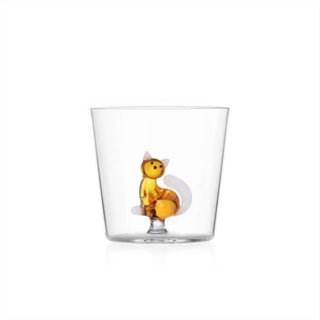 Ichendorf Tabby Cat tumbler amber cat with white tail by Alessandra Baldereschi - Buy now on ShopDecor - Discover the best products by ICHENDORF design