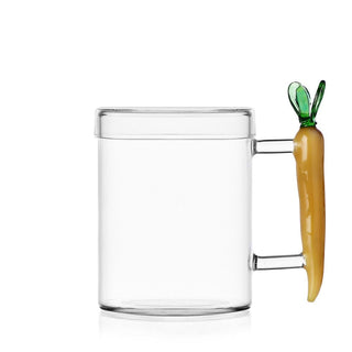 Ichendorf Vegetables mug with lid carrot by Alessandra Baldereschi - Buy now on ShopDecor - Discover the best products by ICHENDORF design