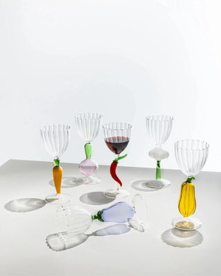 Ichendorf Vegetables set 6 stem glass mix - Buy now on ShopDecor - Discover the best products by ICHENDORF design