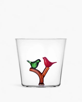 Ichendorf Woodland Tales tumbler by Alessandra Baldereschi Birds Green-Red - Buy now on ShopDecor - Discover the best products by ICHENDORF design