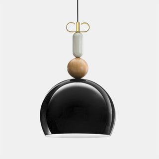 Il Fanale Bon Ton pendant lamp 3/4 - Metal Il Fanale Bon ton Black - Buy now on ShopDecor - Discover the best products by IL FANALE design