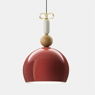 Il Fanale Bon Ton pendant lamp 3/4 - Metal Il Fanale Bon ton Red - Buy now on ShopDecor - Discover the best products by IL FANALE design