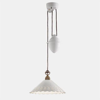 Il Fanale Fior Di Pizzo Saliscendi Con Ceramica pendant lamp - Buy now on ShopDecor - Discover the best products by IL FANALE design