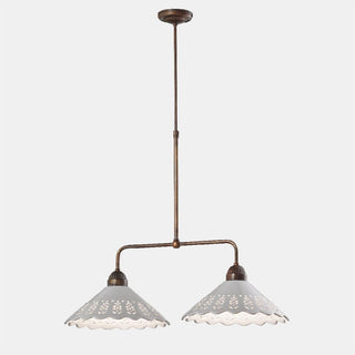 Il Fanale Fior Di Pizzo Lampadario 2 Luci pendant lamp - Ceramic - Buy now on ShopDecor - Discover the best products by IL FANALE design