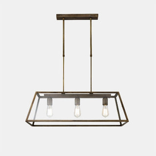 Il Fanale London Sospensione Rettangolare 80x30 cm 3 Luci pendant lamp - Buy now on ShopDecor - Discover the best products by IL FANALE design