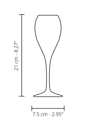 Italesse Air Beach 長笛套裝 6 個高腳杯 cc。 200 透明 Tritan