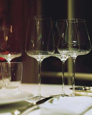 Italesse Etoilé Noir set 6 red wine stemmed glasses cc. 790 in clear glass
