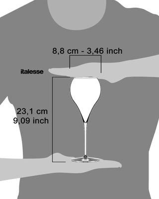 Italesse Grand Balloon Flûte 套裝 6 個香檳笛 cc。 380 透明玻璃