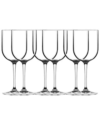 Italesse Moonlight Beach set 6 wine stemmed glasses cc. 410 polycarbonate