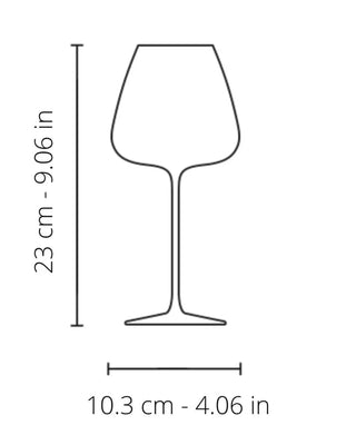 Italesse T-made 55 set 6 stemmed glasses cc. 560