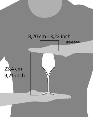 Italesse Tiburon Gran Cru Flûte set 6 champagne flûte cc. 390 in clear glass - Buy now on ShopDecor - Discover the best products by ITALESSE design